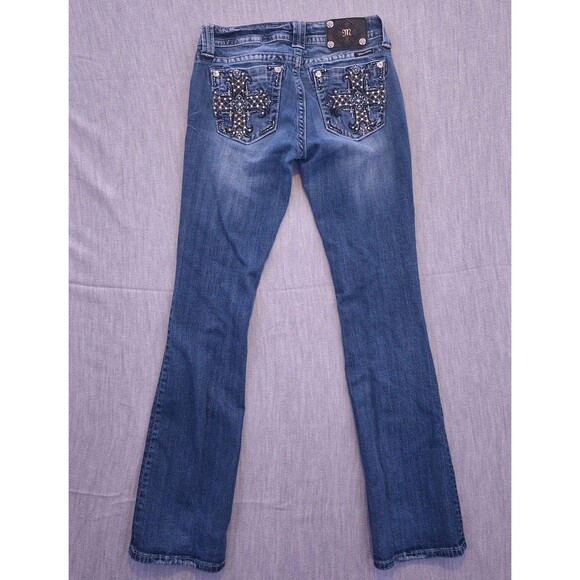 Miss Me Jeans Womens 28 Blue Boot Dark Wash Denim Capsule Everyday Casual Norm - Picture 15 of 16